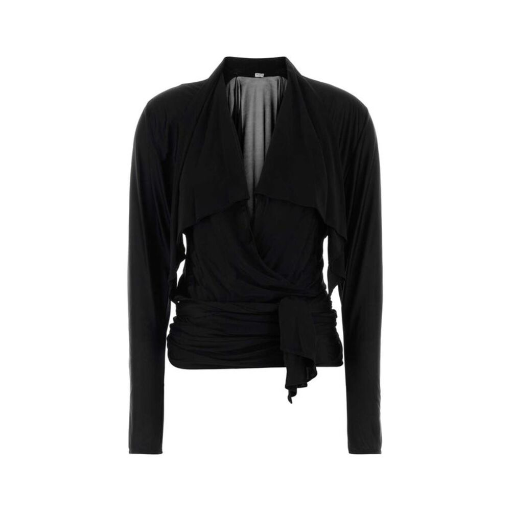 Balmain Women Black Viscose Blouse